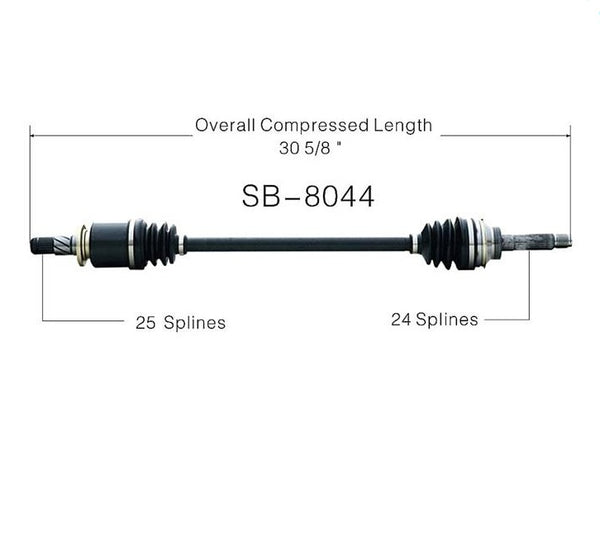 SurTrack SB-8044 CV Eje trasero del lado del conductor 03-08 Forester AWD