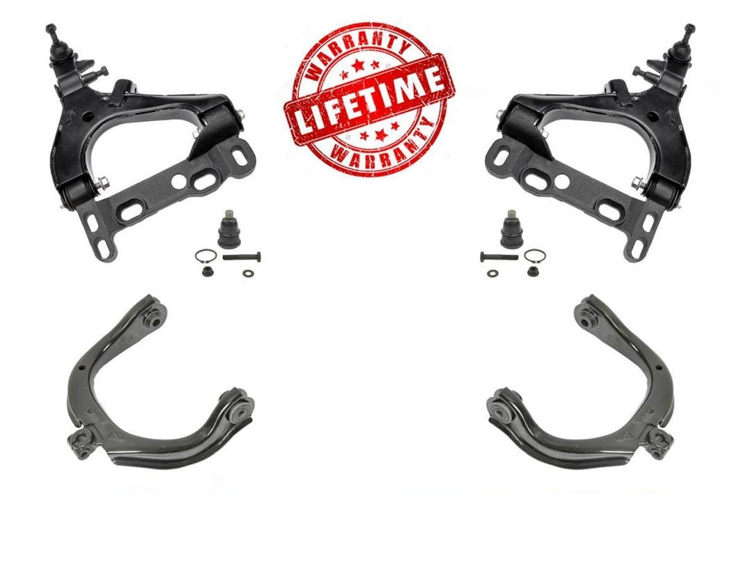 For 2002-03 Chevrolet GMC Envoy Trailblazer Upper and Lower Control Arm Kit 6Pc