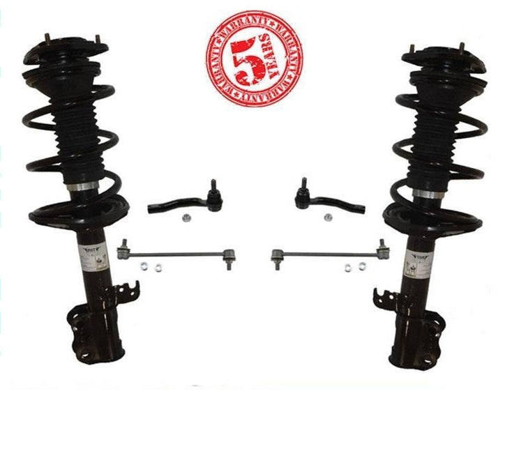 Fits Toyota Corolla 03-08 Front Complete Spring Struts Outer Tie Rods & links