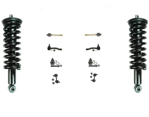 Se adapta a 05-11 Pathfinder Xterra Frt, resorte en espiral, varillas de amarre, juntas esféricas, oscilación 10P