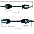 Ejes de transmisión manual delanteros 100% nuevos para Mitsubishi Eclipse 3.8L 2006-2011