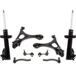 Control Arms Ball Joints Tie Rods Struts for 06-11 Civic 4 Doord 1.8L 1.3L 8pc