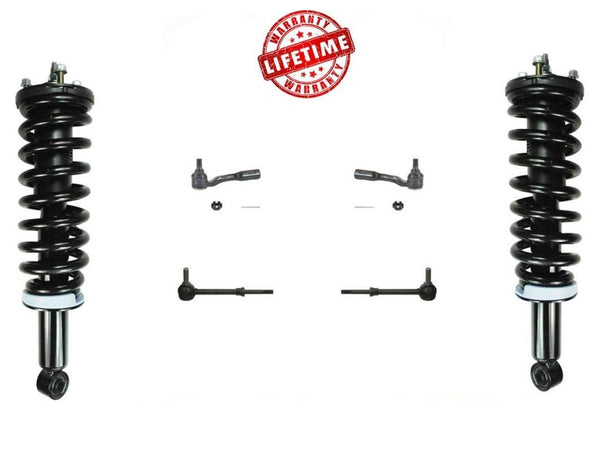 Front Complete Strut Assemblies Tie Rods Sway Bar Links For 04-06 Tundra 6Pcs