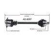 Nuevo eje de transmisión CV para 96-01 A4 Quattro 2.8L con transmisión automática delantera D/S