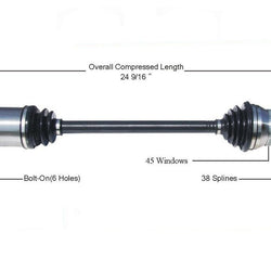 Nuevo eje de transmisión CV para Audi Allroad 2001-05 lado del pasajero delantero