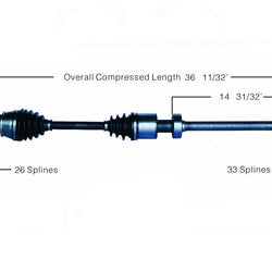 CV Axle Shaft-Front P/S BM-8031 fits 05-08 Mini Cooper S Manual Transmission