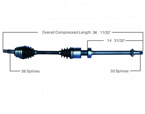 CV Axle Shaft-Front P/S BM-8031 fits 05-08 Mini Cooper S Manual Transmission