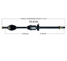 Nuevo eje de transmisión CV para Ford Taurus 08-14, tracción delantera, 3,5 L, no turbo