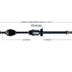 Nuevo eje de transmisión CV para Ford Taurus 08-14, tracción delantera, 3,5 L, no turbo