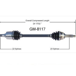 New CV Drive Axle Shaft Fits Sprint Firefly Suzuki Forsa A/T 1985-88 Front D
