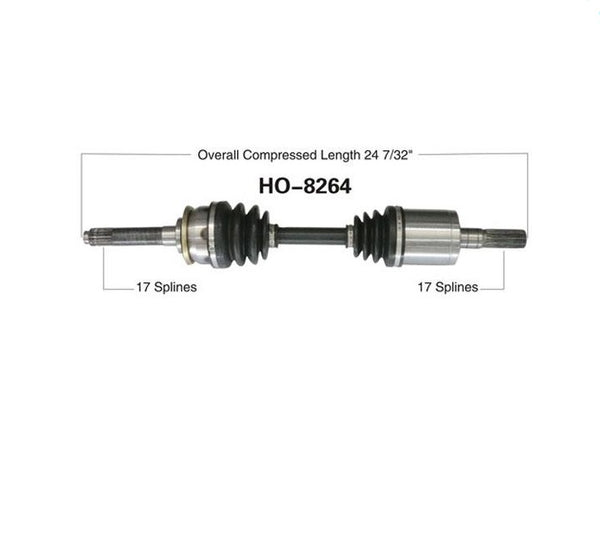 CV Axle Shaft-New Front-Left or Right HO-8264 Fits 96-99 SLX 95-02 Trooper