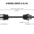 Front Right CV Drive Axle Shaft Fits Hyundai Santa Fe 4 Wheel Drive 3.5L 2003-06