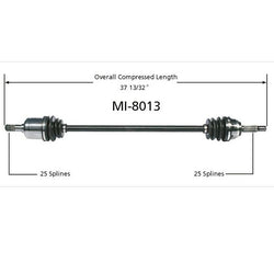 New CV Drive Axle Shaft Fits Dodge, Eagle, Mitsubishi, Plymouth 1989-94 Front D