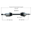 Nuevo eje para Dodge Plymouth Neon 98-99 Transmisión automática del lado del conductor delantero