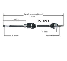Nuevo eje de transmisión CV para Toyota Camry V6 lado del pasajero 100% nuevo 8052