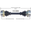 Brand New Rear Cv Shaft Axle for Axle for Volkswagen Thing 1973-1974