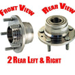 2 New REAR WHEEL BEARING AND HUBS for 00-01 Mazda MPV Van Without ABS REAR