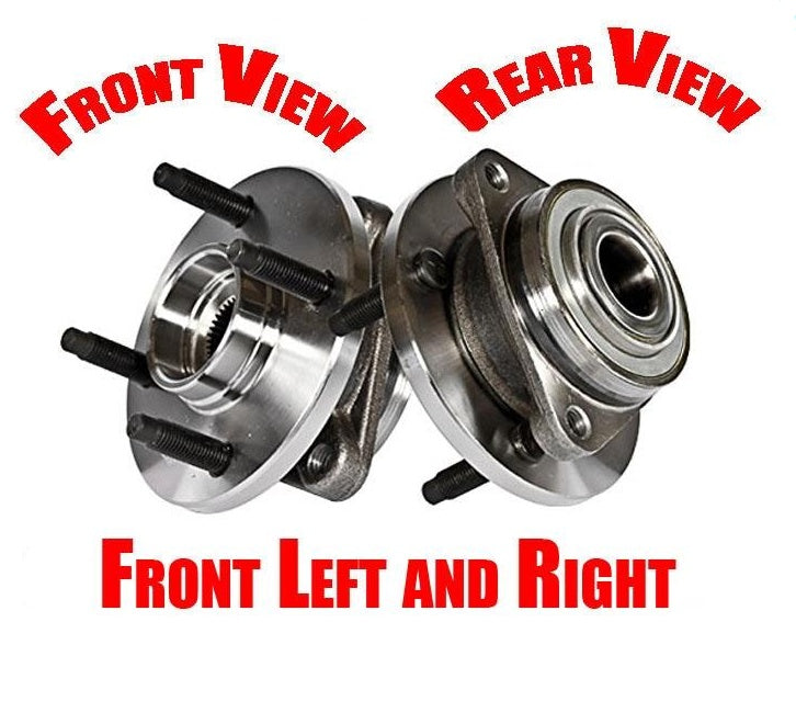 05-10 Cobalt NO ABS 4 Studs No ABS 2 FRONT Wheel Bearing Axle Hubs 1Pr 100% New