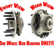 1) FRT WHEEL BEARING AND HUB ASSEMBLY Fits 05-08 Ford F150 7 Stud 4x4 HD Payload