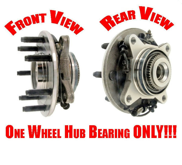 1) FRT WHEEL BEARING AND HUB ASSEMBLY Fits 05-08 Ford F150 7 Stud 4x4 HD Payload