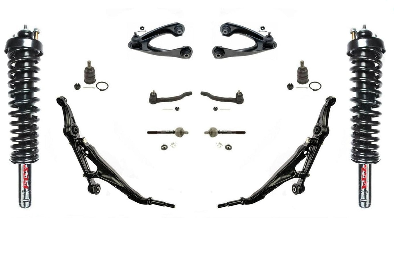 96-00 Civic brazo de control superior e inferior con rótulas, varillas de amarre, puntales, KIT de 12 piezas