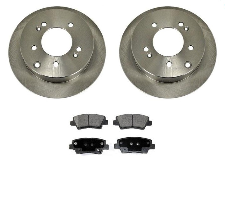 Rotores de freno traseros y pastillas de freno traseras de cerámica 100% nuevos para Kia Soul 2010-2013