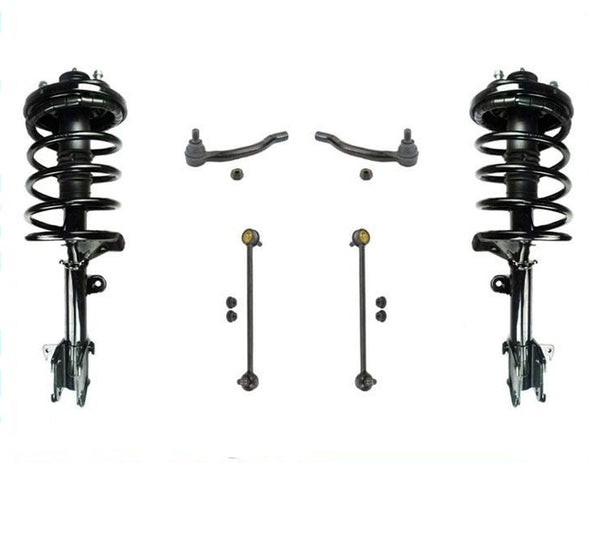 1331595L 1331595R (2) Front Quick Spring Strut and Mount Plus Tie Rods Sway Link