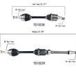 (2) Ejes de transmisión CV completos 100% nuevos para Toyota Camry 3.0L 3.3L 02-06