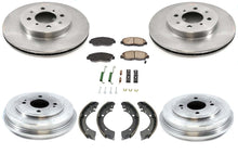 Fits For 01-2005 1.7L Civic Rotors Ceramic Pads Drum Brake Shoes Spring Kit 7Pc
