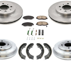 Se adapta a 01-2005 1.7L Civic Rotors Pastillas de cerámica Zapatas de freno de tambor Kit de resorte 7 piezas