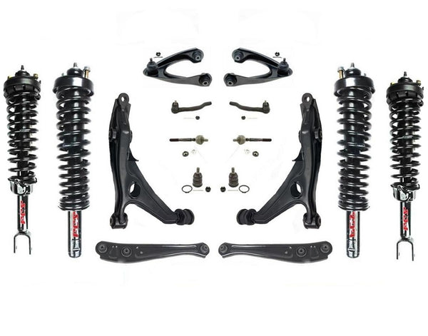 96-00 Civic Upper & Lower Control Arm With Ball Joints Tie Rods Struts 16Pc KIT