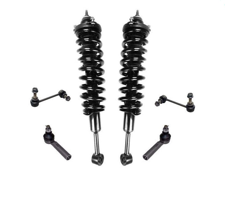 for 07-12 FJ Cruiser 4 wheel Drive Complete Coil Spring Strut and Mount 6Pc Kit