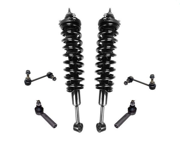 for 07-12 FJ Cruiser 4 wheel Drive Complete Coil Spring Strut and Mount 6Pc Kit