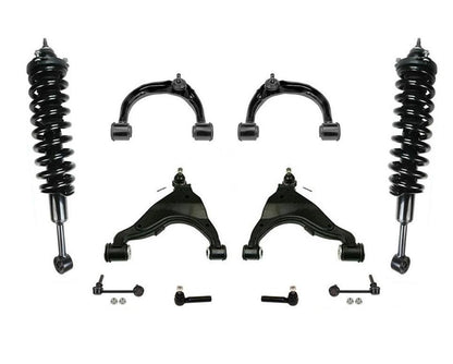 (4) Brazos de control superiores e inferiores y conjunto de puntal completo delantero para 4 Runner y FJ
