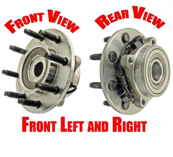 (2) Rodamientos de rueda delantera ABS 100 y nuevos probados con torque 2003-2005 Ram 2500 3500 4X4