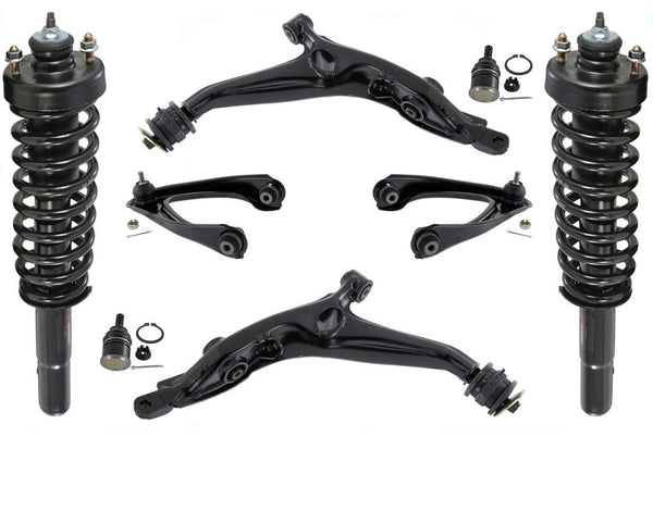 Front Complete Struts Lower & Upper Control Arms 8 Pcs fits Honda CR-V 97-01