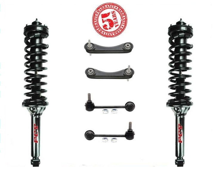 Se adapta a los brazos de control superiores traseros CRV 97-01, kit de 6 piezas con resortes cargados y puntales