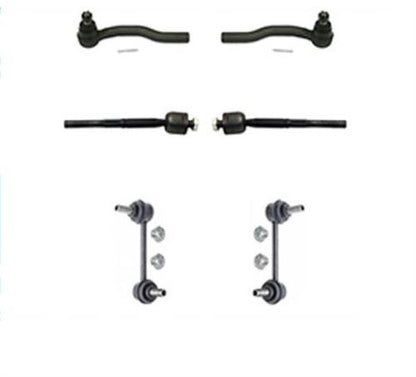 For 07-12 Mazda CX7 Inner & Outer Tie Rods Ends & Sway Bar Links 6Pc - Photo 1