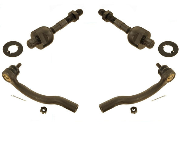 Fits Honda Accord 03-07 & Acura TSX 04-08 4cyl 4Pc Inner & Outer Tie Rod Set