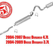 For Durango 4.7L 04-07 & 3.7L 04-09 Front Extension Pipe Middle and Rear Muffler