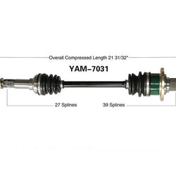 2002 Yamaha Grizzly 660 YFM660F Rear Left CV Axle Shaft Complete New