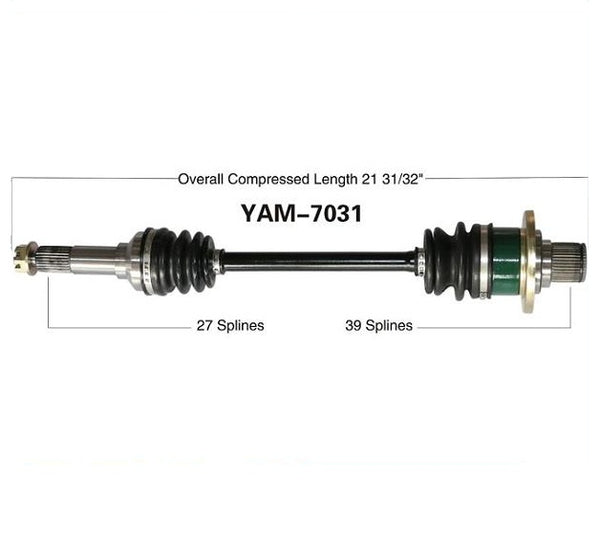 2002 Yamaha Grizzly 660 YFM660F Rear Left CV Axle Shaft Complete New