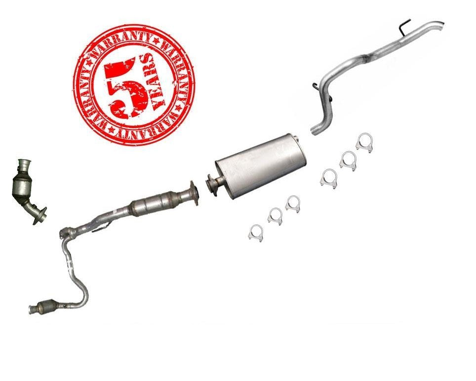 02-03 3.7 Liberty L & R Pre Converter & Rr Main Y Pipe Muffler Tail Pipe