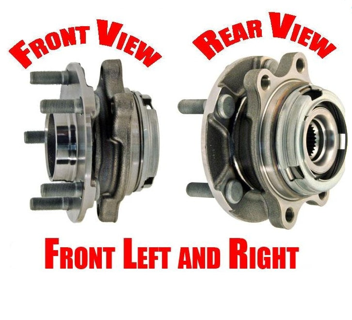 (2) 100% New Front Wheel Hub Bearings for Nissan Murano 09-14 & for Quest 11-17