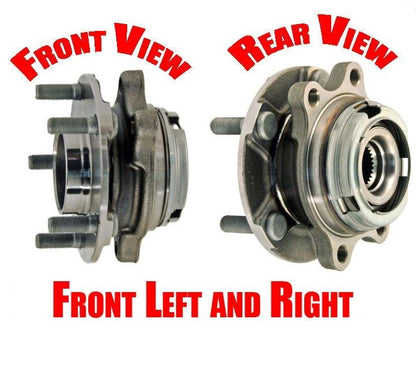 (2) 100% New Front Wheel Hub Bearings for Nissan Murano 09-14 & for Quest 11-17