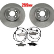 Uquality 34232 Disc Brake Rotor, Rear (2) Plus Pads & Sensor Call Check Info