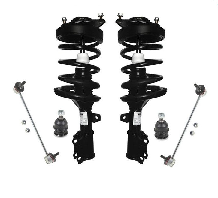 Front Coil Spring Strut Ball Joints Sway Links for 03-08 Tiburon 6Pc