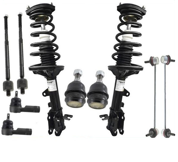 Frt Coil Spring Strut Ball Joints Sway Link Tie Rods Kit for 03-08 Tiburon 10pc