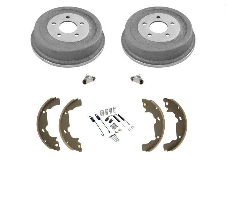 Compatible con frenos Aztek 2001-2005, tambores de tracción delantera, zapatos, resortes, cilindros de rueda.
