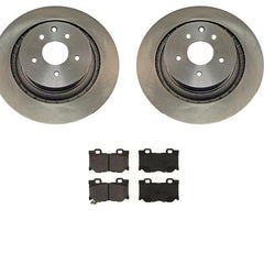 (2) Rotor de freno de disco de 350 mm 31517 44619, trasero 370Z con pastillas de cerámica CD1347 